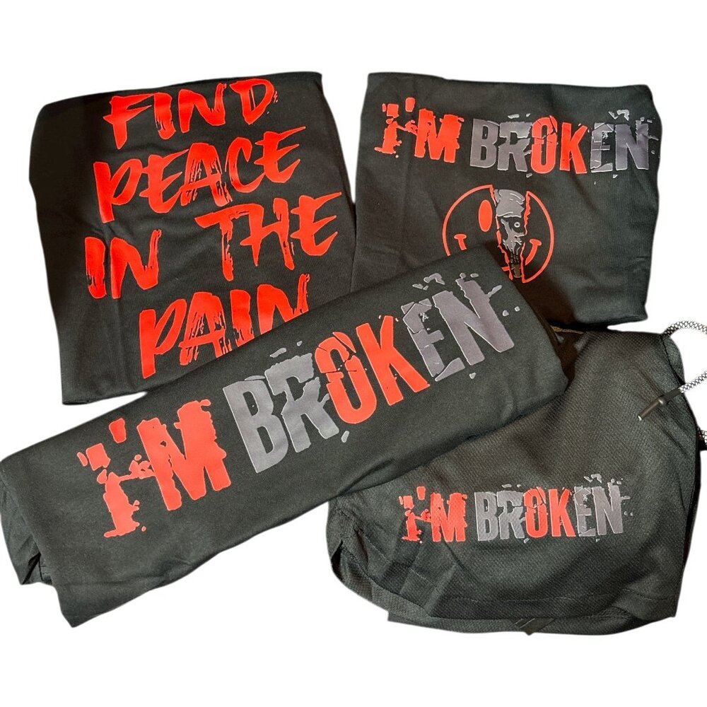 I'm Broken Shirt and Short Lot - 2 Muscle, 1 Tshirt, 1 Short - Medium - NWT